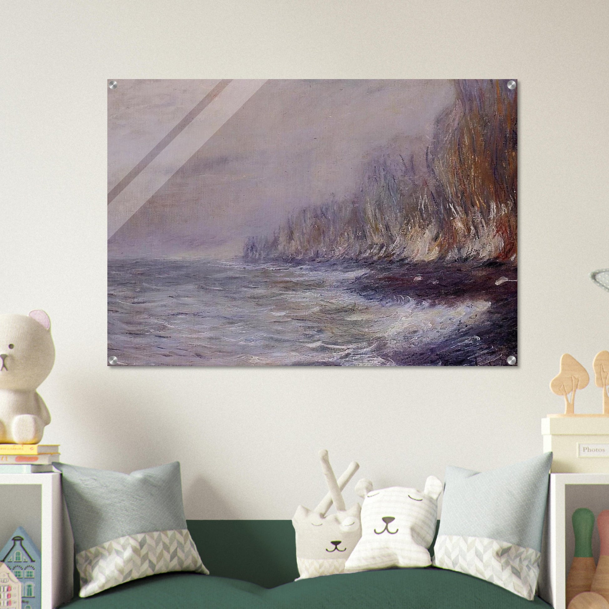 The Effect of Fog near Dieppe - claude monet Acrylic Print - 70x100 cm / 28x40″ inches