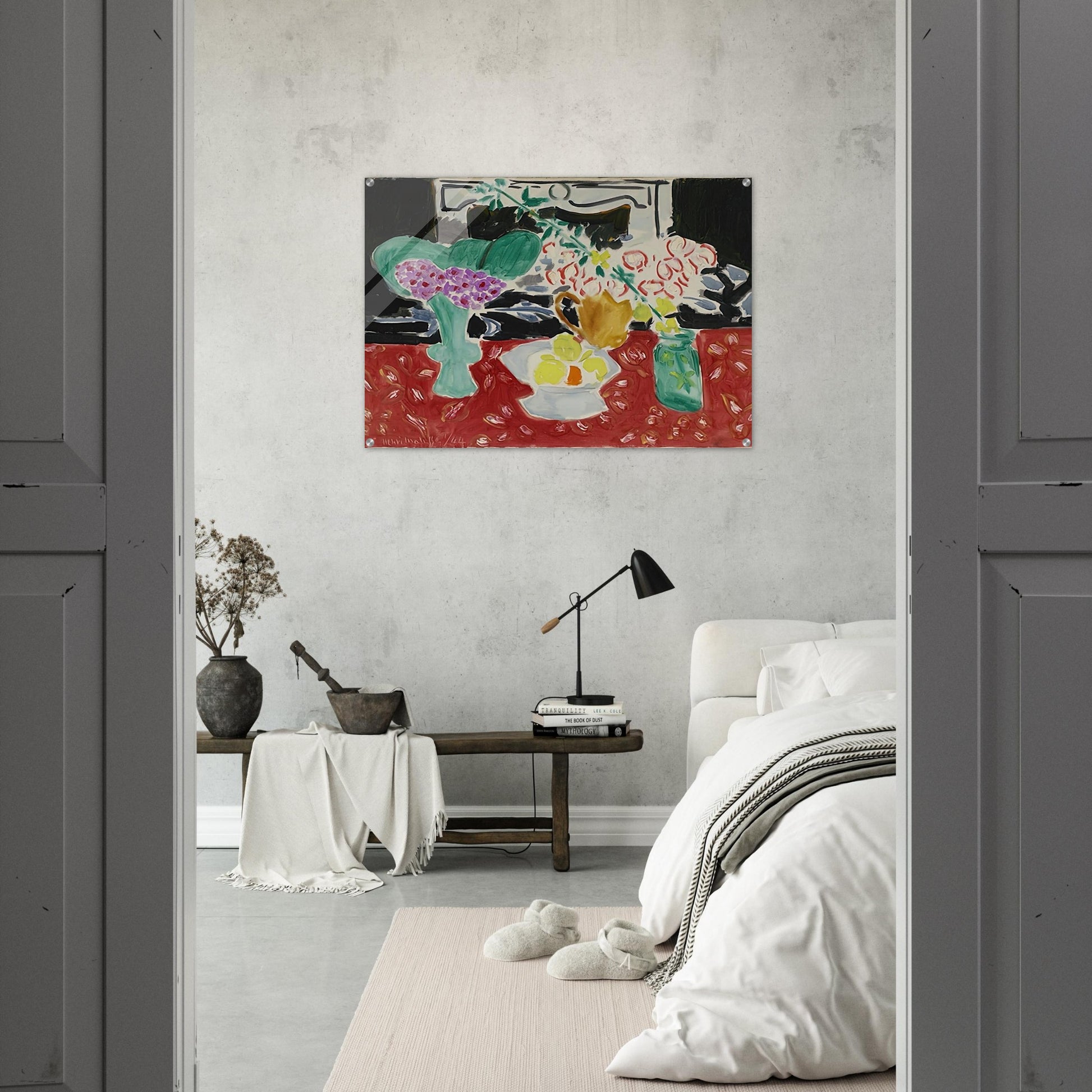ROSES DE NOEL ET SAXIFRAGE 1944 - Henri Matisse Acrylic Print - 70x100 cm / 28x40″ inches