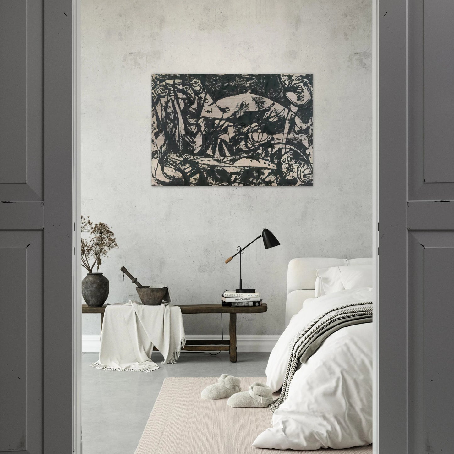 NUMBER 14 - Jackson Pollock Brushed Aluminum Print - 70x100 cm / 28x40 inches | Jackson Pollock Aluminum Print | Jackson Pollock Prints