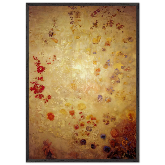 DECORATIVE PANEL 1 - Odilon Redon 70x100 cm / 28x40 inches Framed Art Print – Black Wooden Frame