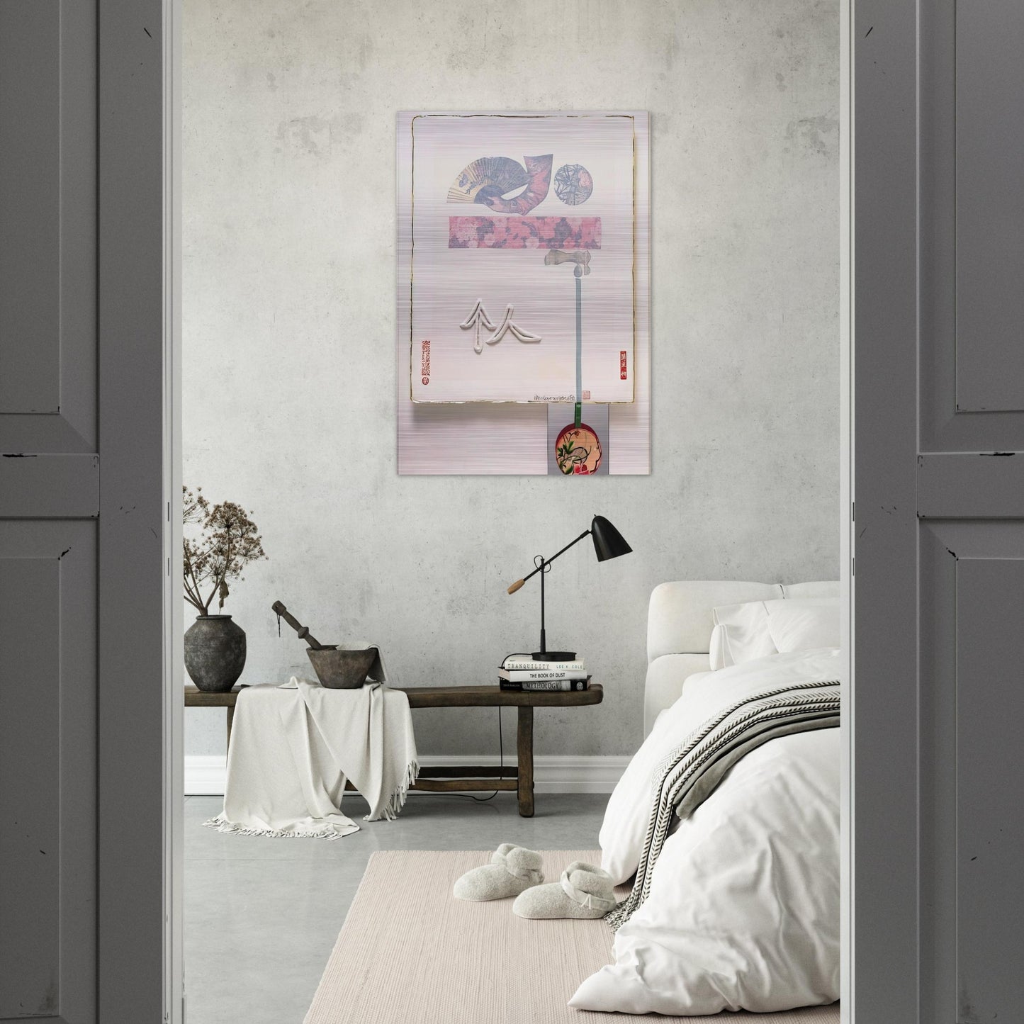 INDIVIDUAL FROM 7 CHARACTERS 1982 - Robert Rauschenberg Brushed Aluminum Print - 70x100 cm / 28x40 inches | Robert Rauschenberg Aluminum Print | Robert Rauschenberg Prints