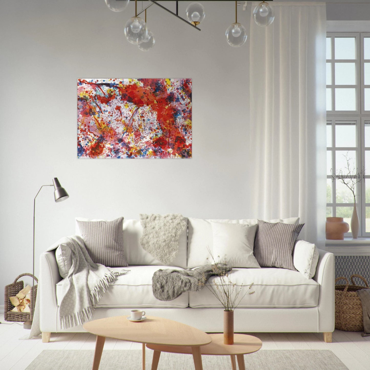 And Pink - Sam Francis Brushed Aluminum Print - 70x100 cm / 28x40 inches | Sam Francis Aluminum Print | Sam Francis Prints