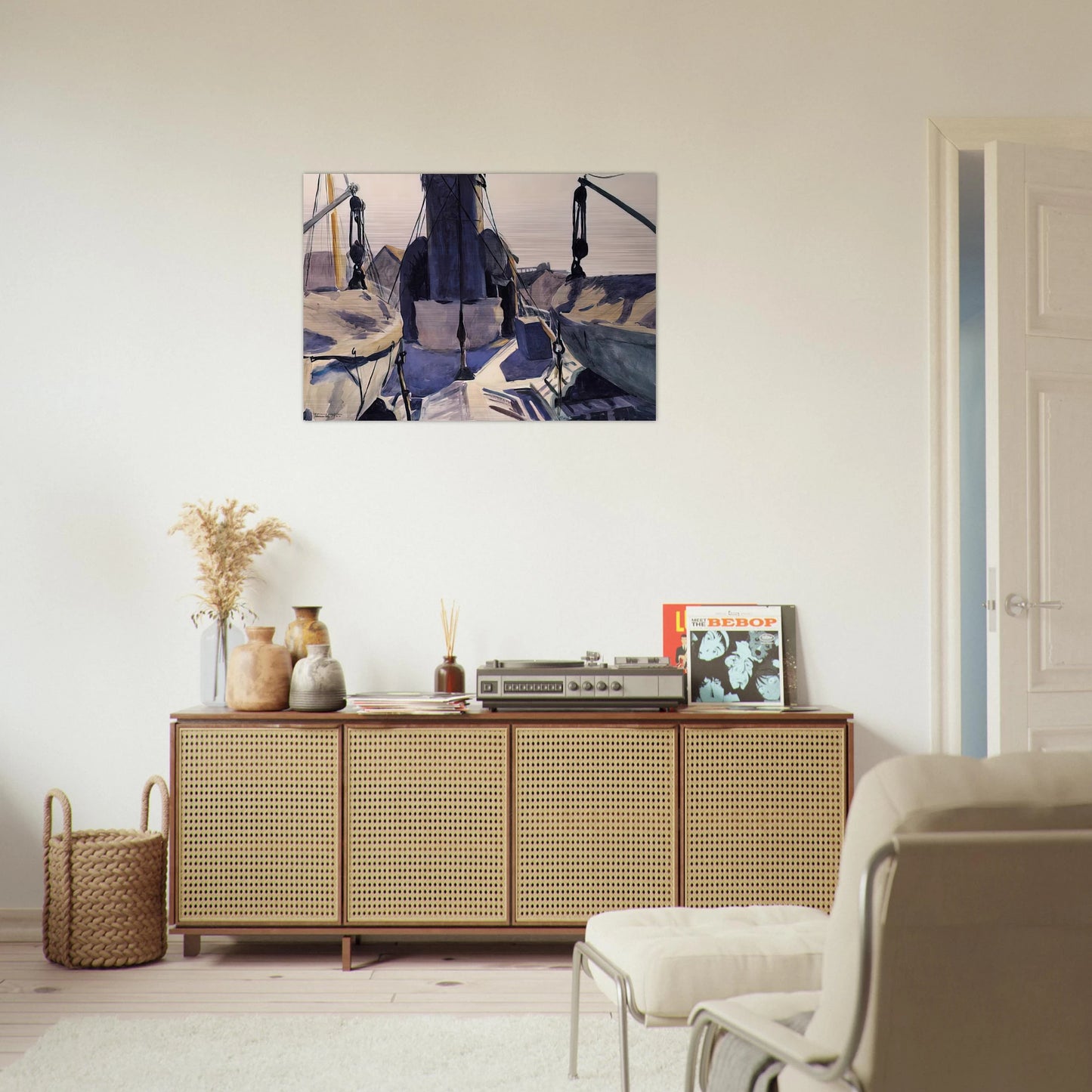 Funnel of Trawler - Edward Hopper Brushed Aluminum Print - 70x100 cm / 28x40 inches | Edward Hopper Aluminum Print | Edward Hopper Prints