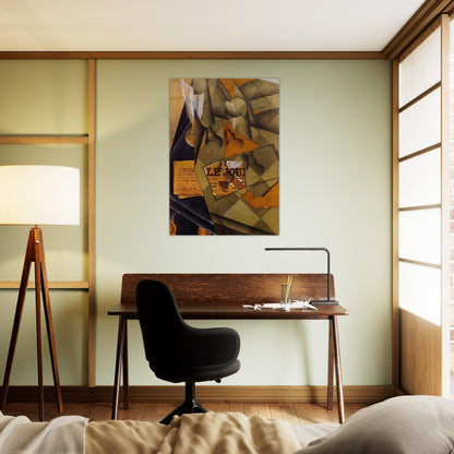 STILL LIFE 1914 - Juan Gris Brushed Aluminum Print - 70x100 cm / 28x40 inches | Juan Gris Aluminum Print | Juan Gris Prints