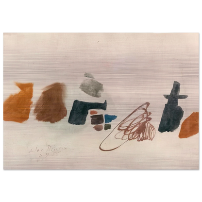3.9.56 II - 1956 - Julius Bissier Brushed Aluminum Print - 70x100 cm / 28x40 inches | Julius Bissier Aluminum Print | Julius Bissier Prints