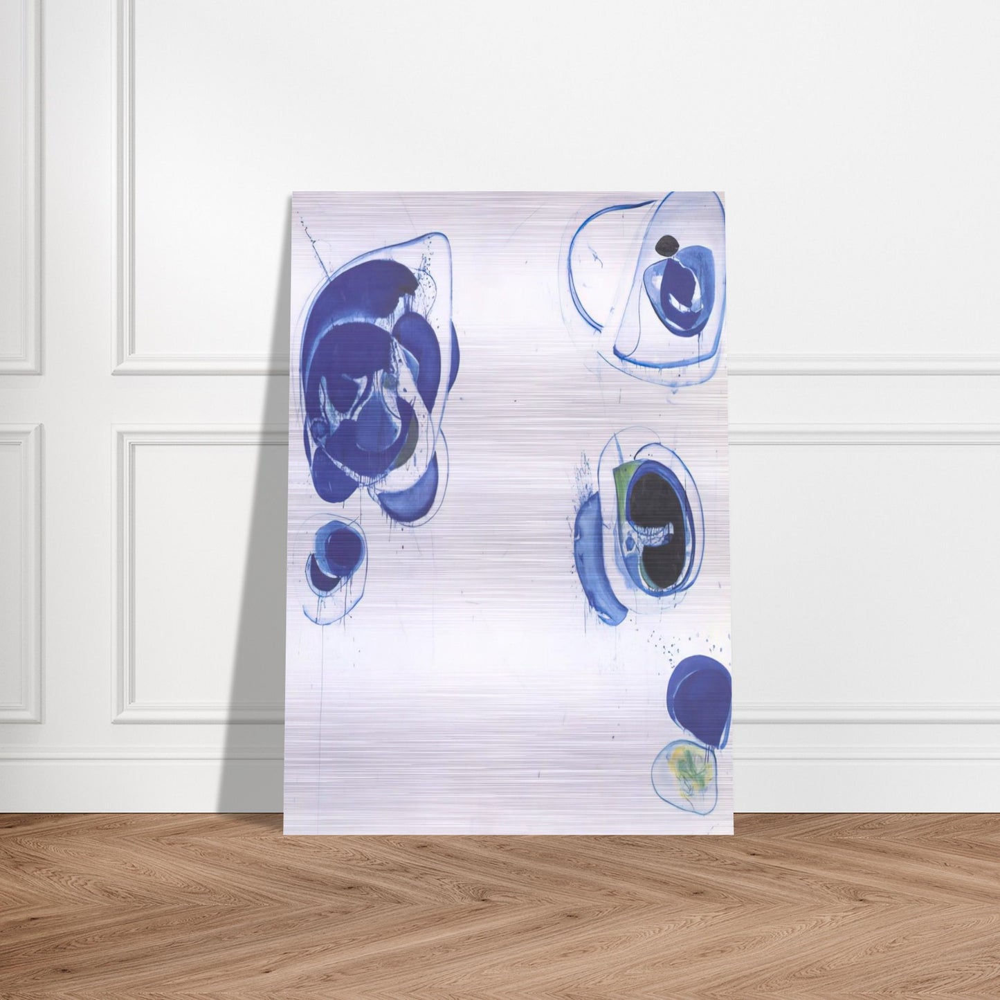 Blue Balls VII - Sam Francis Brushed Aluminum Print - 70x100 cm / 28x40 inches | Sam Francis Aluminum Print | Sam Francis Prints