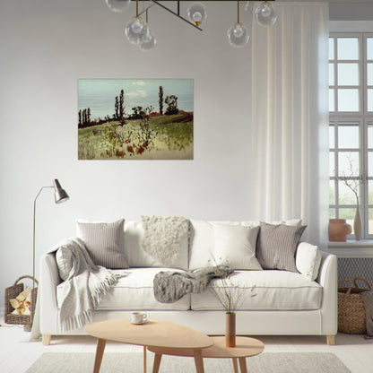 Poplar trees - Arkhyp Kuindzhi Brushed Aluminum Print - 70x100 cm / 28x40 inches | Arkhyp Kuindzhi Aluminum Print | Arkhyp Kuindzhi Prints
