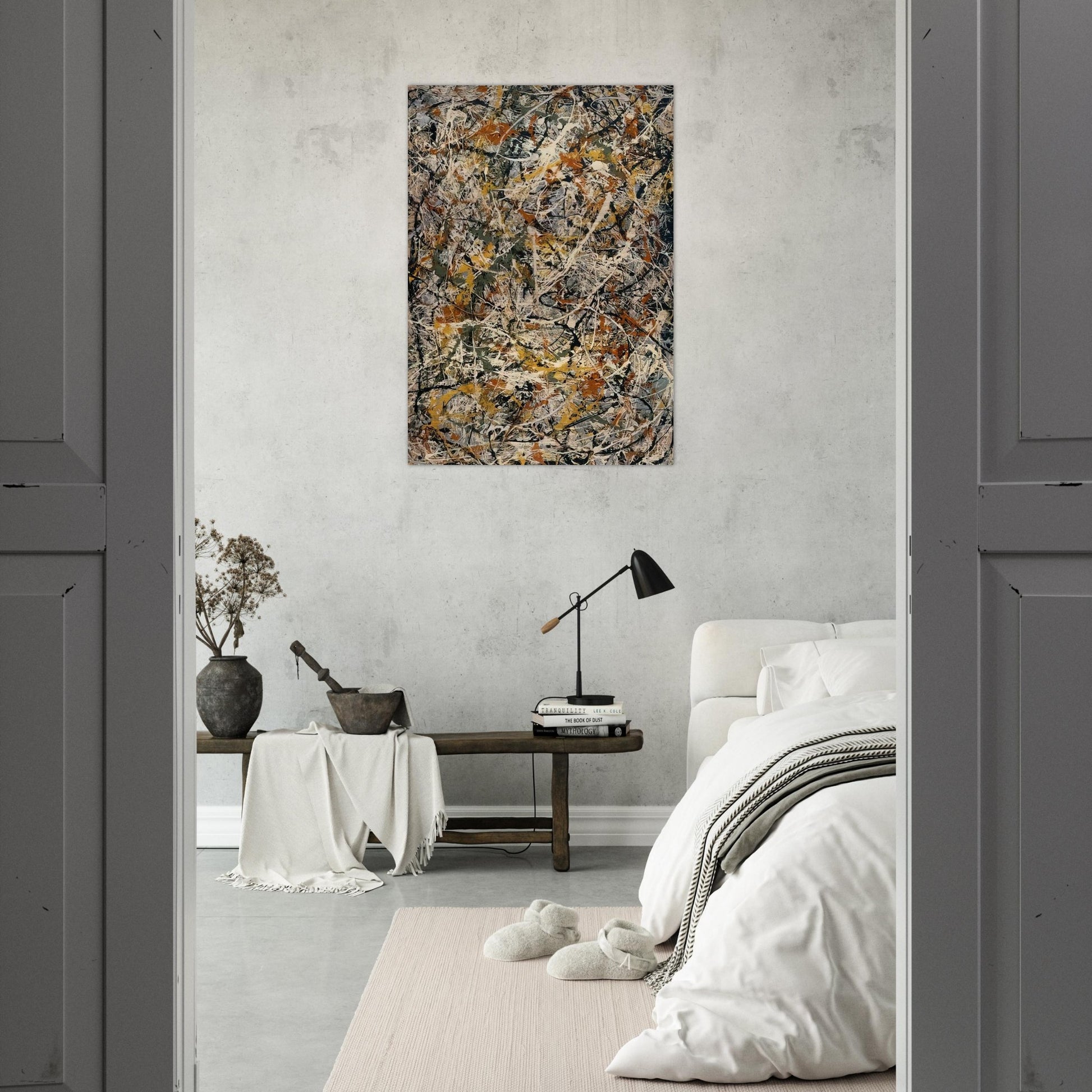 NUMBER 3 1 - Jackson Pollock Brushed Aluminum Print - 70x100 cm / 28x40 inches | Jackson Pollock Aluminum Print | Jackson Pollock Prints