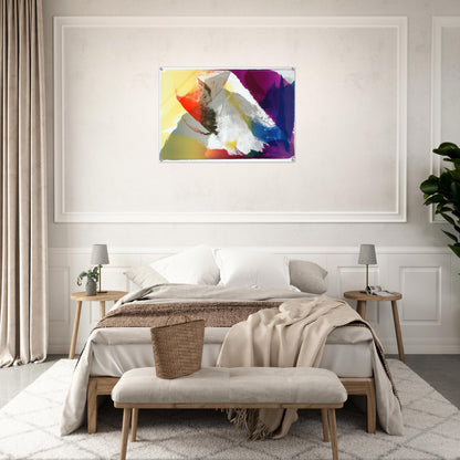 Abstract Composition - Paul Jenkins Acrylic Print - 70x100 cm / 28x40″ inches
