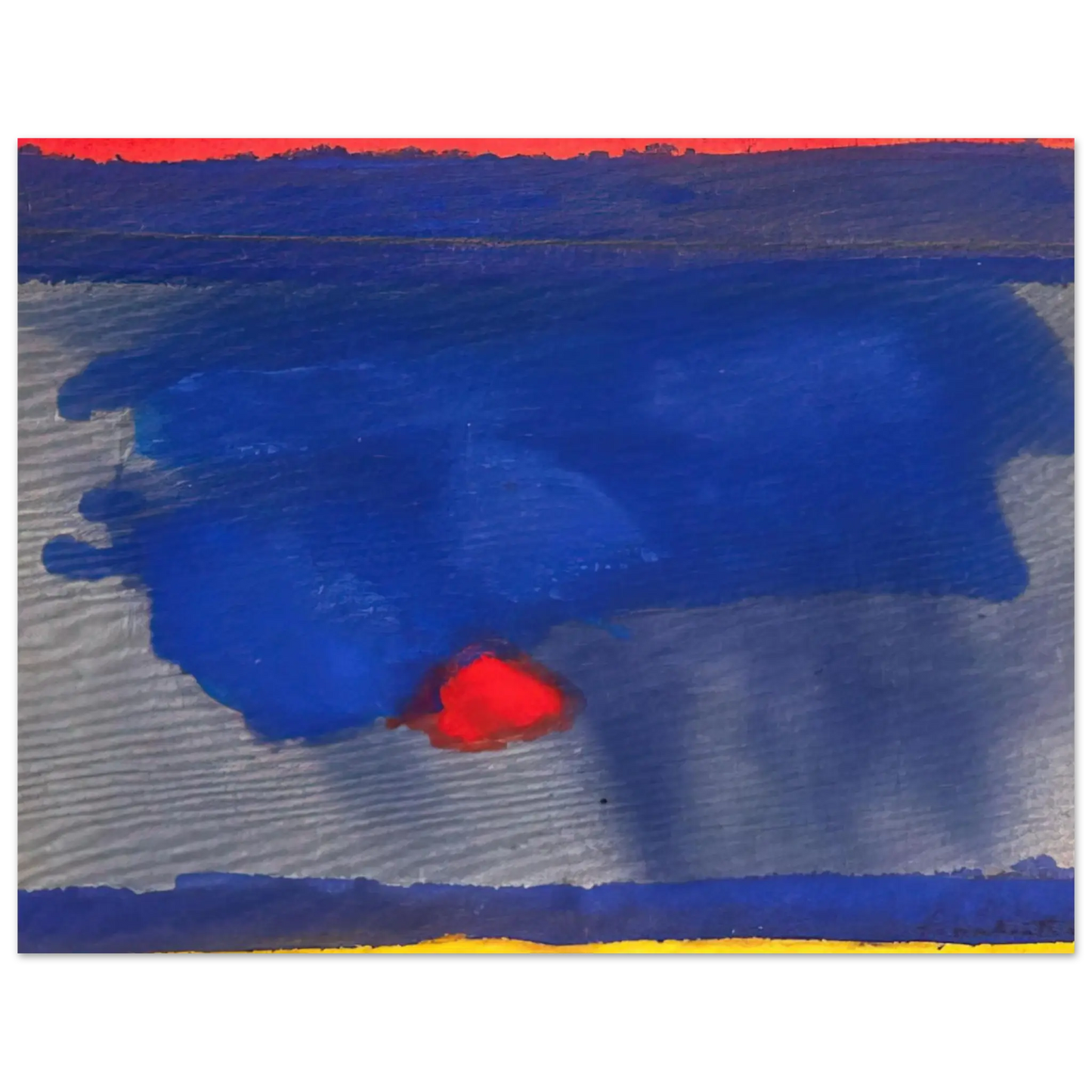 Helen Frankenthaler - Provincetown - 1964 Wall art - 27x35 cm / 11x14 Inches - Premium Wooden Framed Poster With Fine Art Paper - White frame