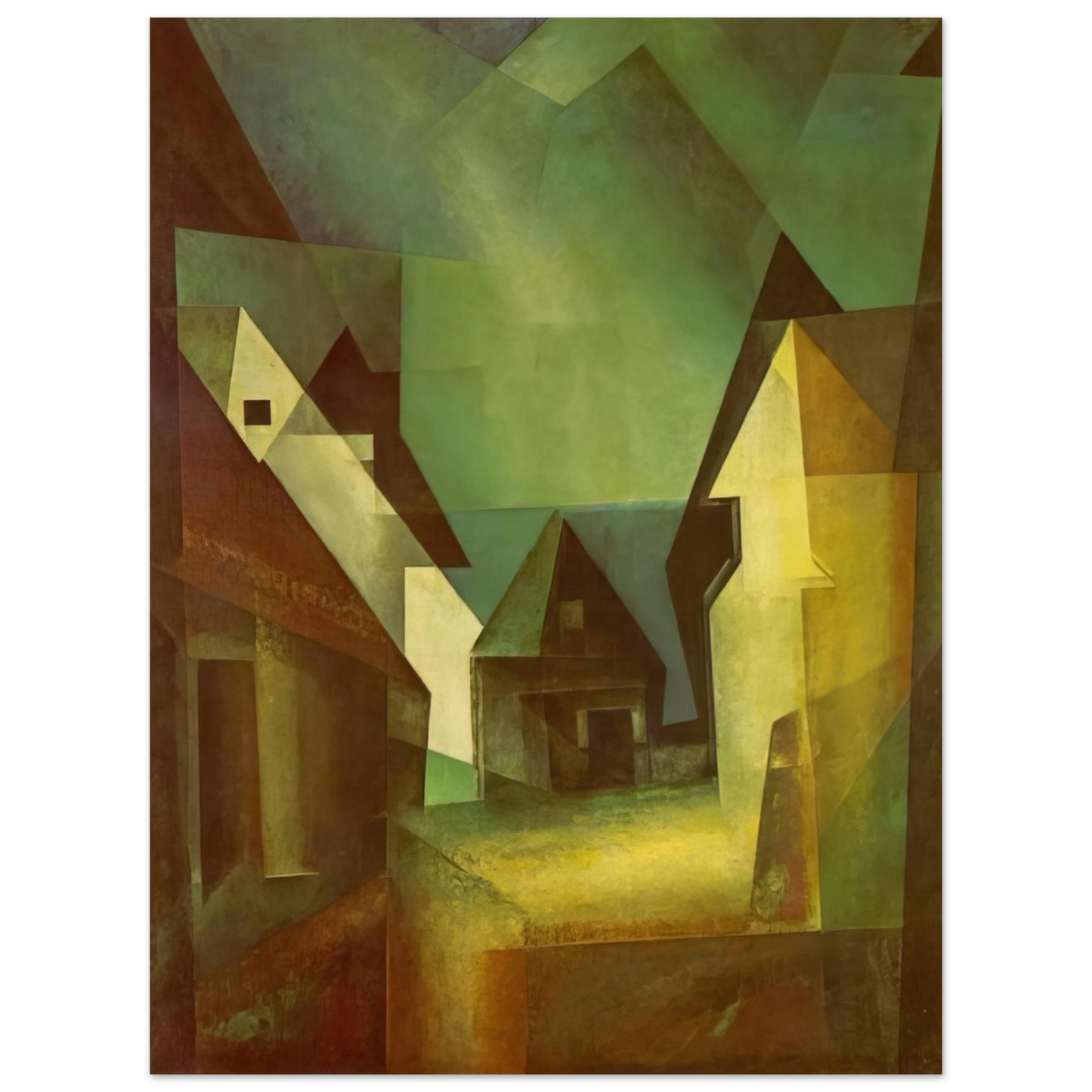 Lyonel Feininger - GABERNDORF II 1924  75x100 cm / 30x40inches Fine Art Poster