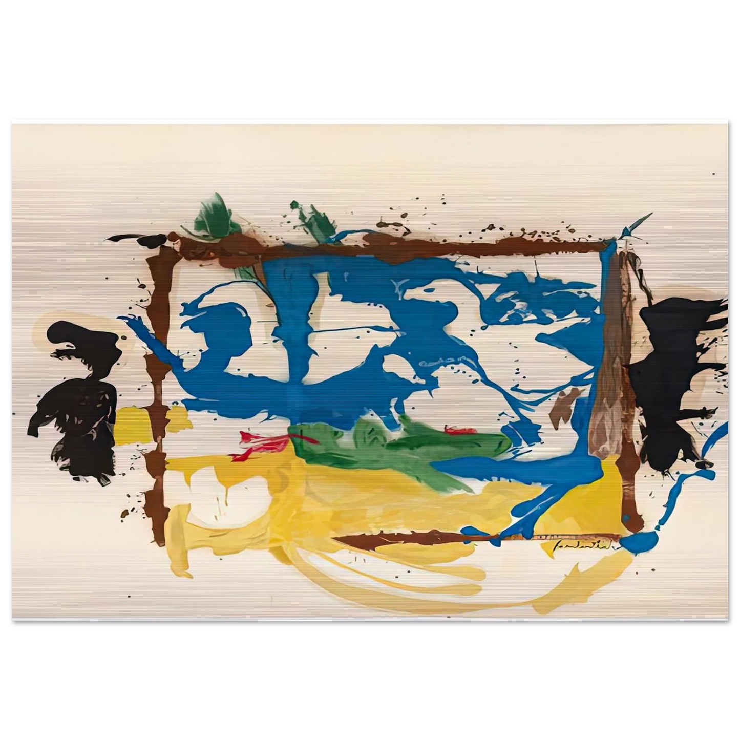 Swan Lake I, 1961- - Helen Frankenthaler Brushed Aluminum Print - 70x100 cm / 28x40 inches | Helen Frankenthaler Aluminum Print | Helen Frankenthaler Prints