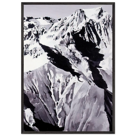 HIMALAYA - Gerhard Richter 70x100 cm / 28x40 inches Framed Art Print – Black Wooden Frame