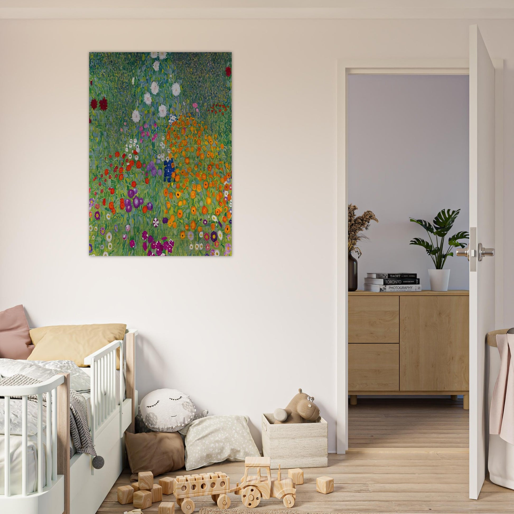 BLUMENGARTEN 1907 - Gustav Klimt Brushed Aluminum Print - 70x100 cm / 28x40 inches | Gustav Klimt Aluminum Print | Gustav Klimt Prints