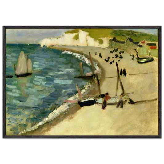 AHT AMONT CLIFFS AT ETRETAT 1920 - Henri Matisse 70x100 cm / 28x40 inches Framed Art Print – Black Wooden Frame