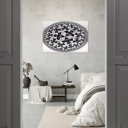 CIRCLE LIMIT I - MC Escher Brushed Aluminum Print - 70x100 cm / 28x40 inches | MC Escher Aluminum Print | MC Escher Prints