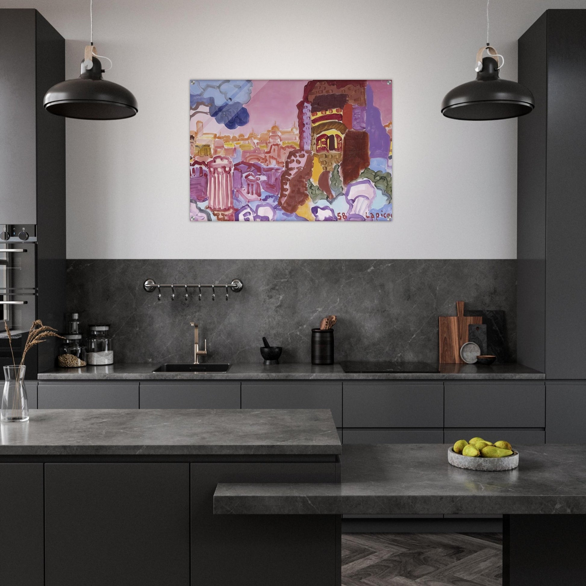 Le Mont Palatin - 1958 - Charles Lapicque Acrylic Print - 70x100 cm / 28x40″ inches