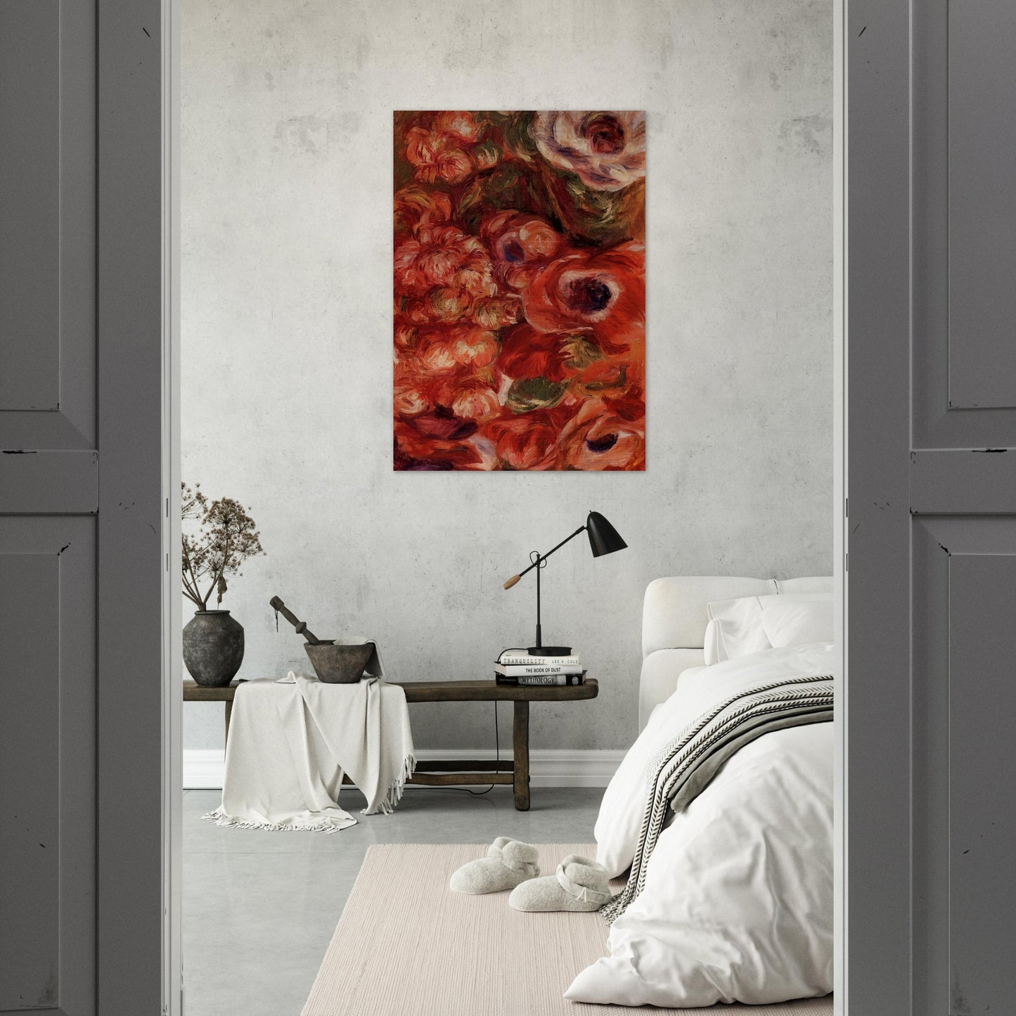 Anemonies - Pierre-Auguste Renoir Brushed Aluminum Print - 70x100 cm / 28x40 inches | Pierre-Auguste Renoir Aluminum Print | Pierre-Auguste Renoir Prints