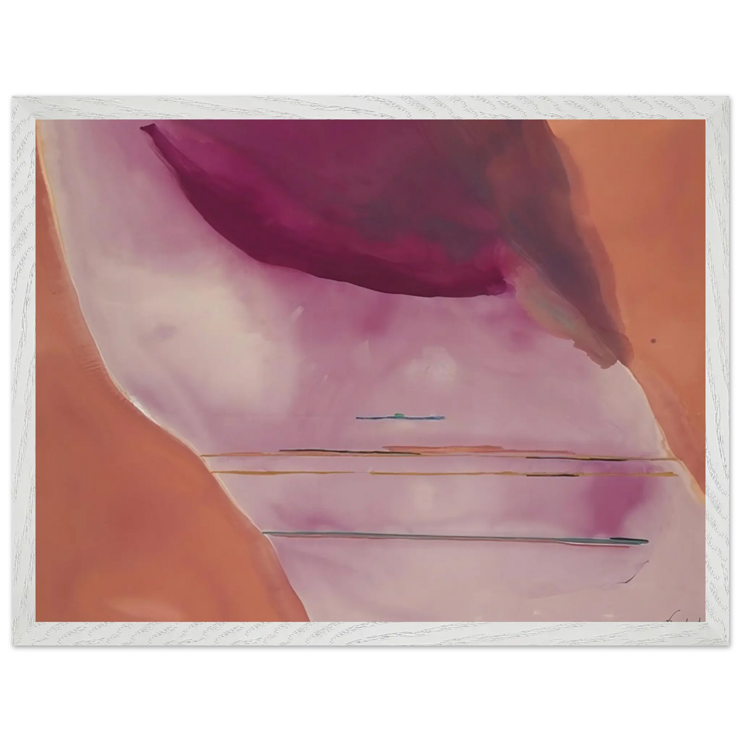 Helen Frankenthaler - Pendulum - 1972 Wall art - 45x60 cm / 18x24 Inches - Premium Wooden Framed Poster With Fine Art Paper - White frame