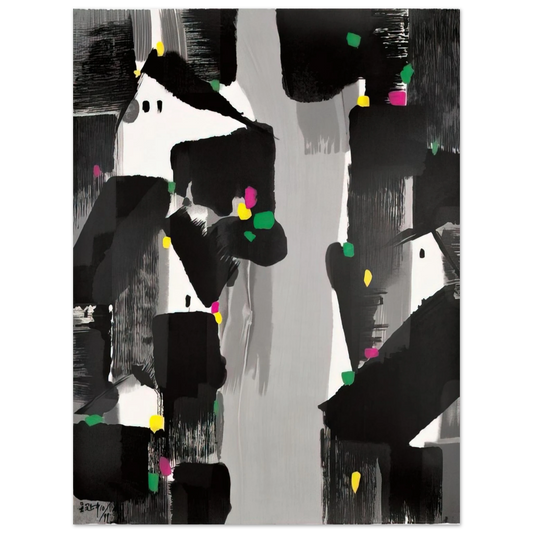 Wu Guanzhong - Houses of the South - 2007  75x100 cm / 30x40inches Fine Art Poster