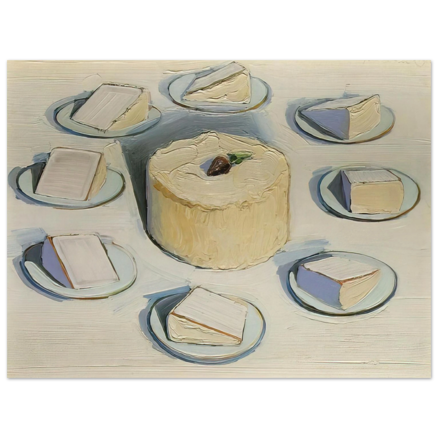 Wayne Thiebaud - Around the Cake - 1962 Wall Art - 21x29.7 cm / 8x12" - Fine Art Poster - -