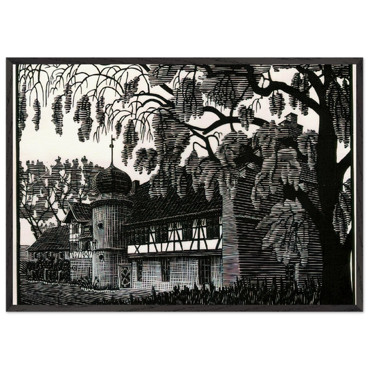 ESCHER 12 - MC Escher 70x100 cm / 28x40 inches Framed Art Print – Black Wooden Frame | Maurits Cornelis Escher Prints