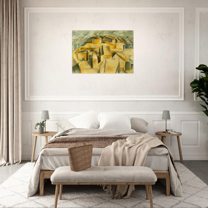 Houses on the hill - Pablo Picasso Acrylic Print - 70x100 cm / 28x40″ inches | Pablo Picasso Wall Art | Pablo Picasso Prints