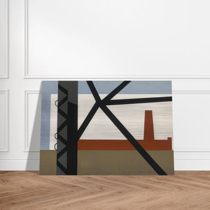 From the Bridge - 1942 - Ralston Crawford Brushed Aluminum Print - 70x100 cm / 28x40 inches | Ralston Crawford Aluminum Print | Ralston Crawford Prints