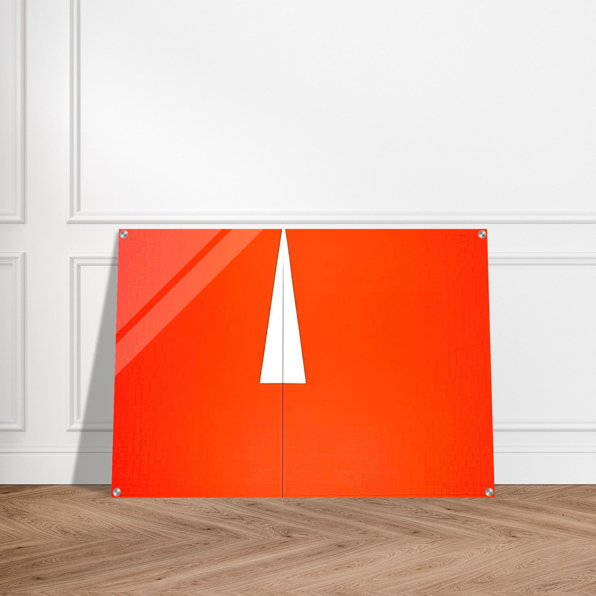 Red with White Triangle - 1961 - Carmen Herrera Acrylic Print - 70x100 cm / 28x40″ inches