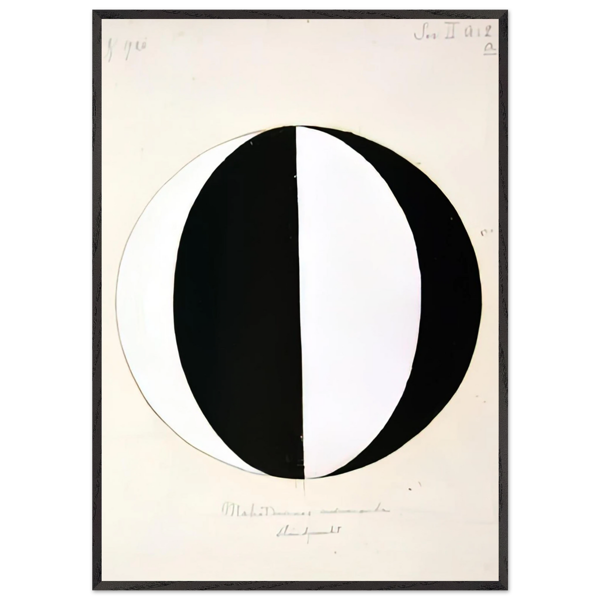 Hilma af Klint - THE MAHATMAS PRESENT STANDING POINT SERIES II NO 2A 1920 Wall art - 27x35 cm / 11x14 inches - Fine Art Poster-canvas - -