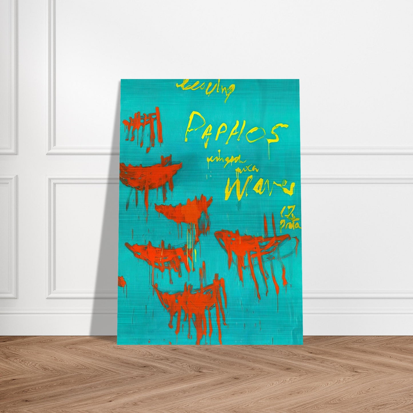 Leaving Paphos Ringed With Waves V - Cy Twombly Brushed Aluminum Print - 70x100 cm / 28x40 inches | Cy Twombly Aluminum Print | Cy Twombly Prints