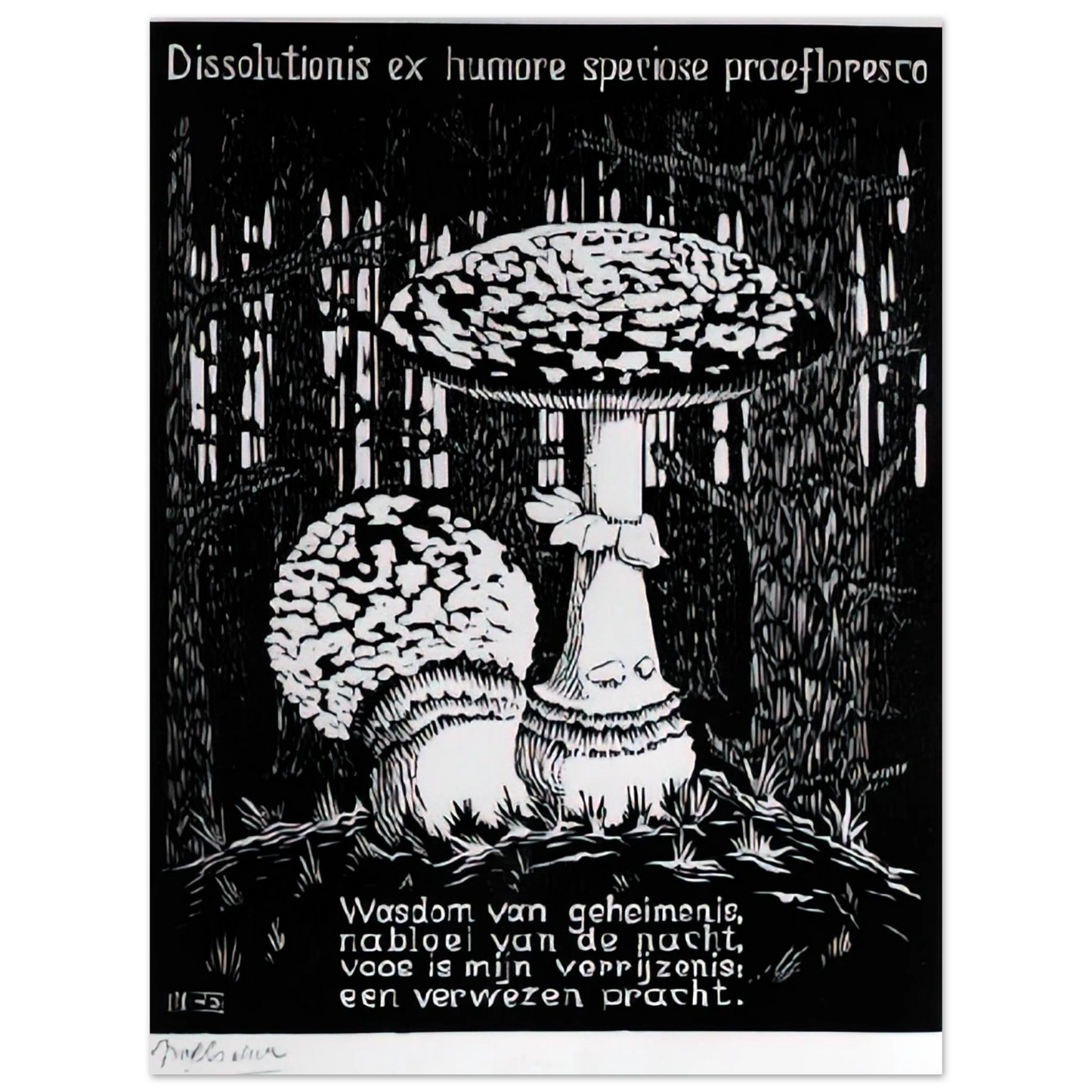 MC Escher - EMBLEMATA TOADSTOOL Wall Art - 21x29.7 cm / 8x12" - Fine Art Poster-canvas - -