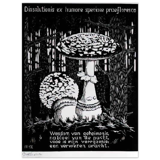 MC Escher - EMBLEMATA TOADSTOOL Wall Art - 21x29.7 cm / 8x12" - Fine Art Poster-canvas - -