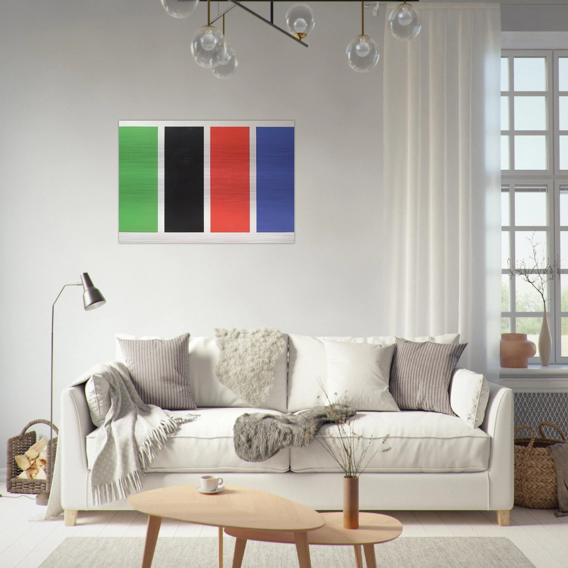 Four Panels - Ellsworth Kelly Brushed Aluminum Print - 70x100 cm / 28x40 inches | Ellsworth Kelly Aluminum Print | Ellsworth Kelly Prints