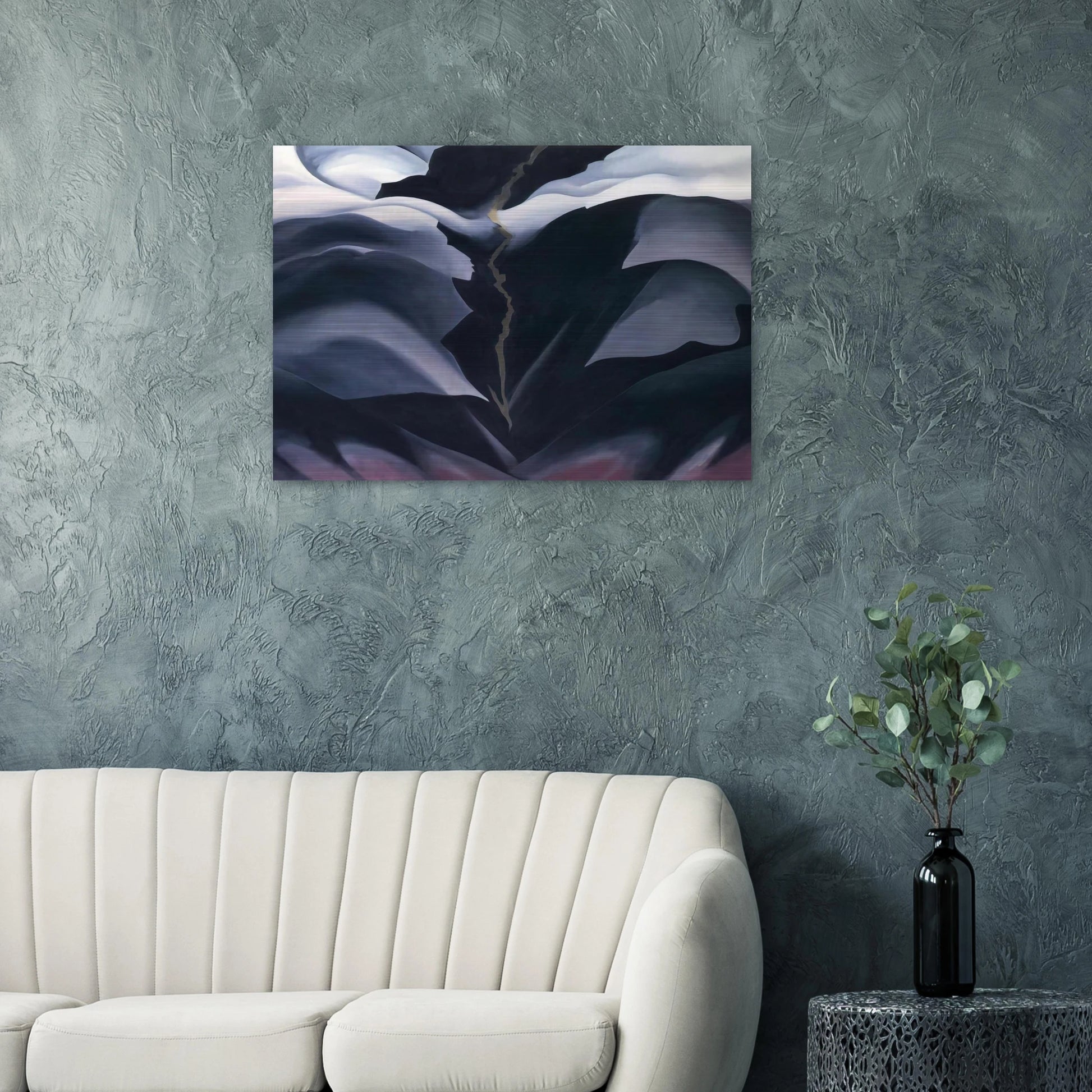 Black Place II - Georgia O'Keeffe Brushed Aluminum Print - 70x100 cm / 28x40 inches | Georgia O'Keeffe Aluminum Print | Georgia O'Keeffe Prints