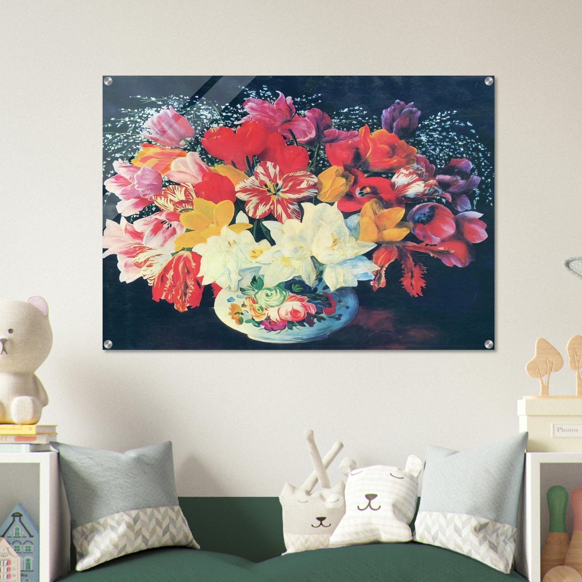 GRAND BOUQUET OF TULIPS 1952 - Moise Kisling Acrylic Print - 70x100 cm / 28x40″ inches