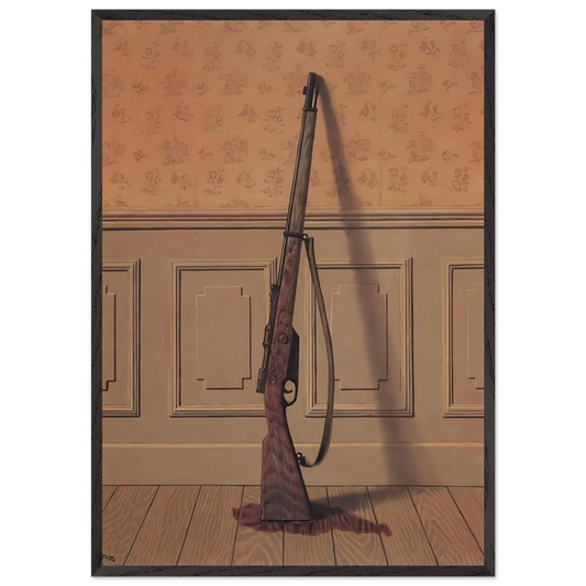THE SURVIVOR 1950 - Rene Magritte 70x100 cm / 28x40 inches Framed Art Print – Black Wooden Frame