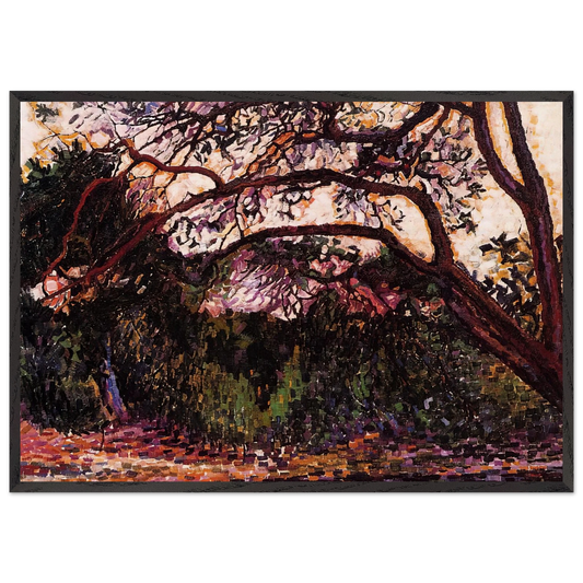 Wooded Landscape - Henri-Edmond Cross 70x100 cm / 28x40 inches Framed Art Print – Black Wooden Frame