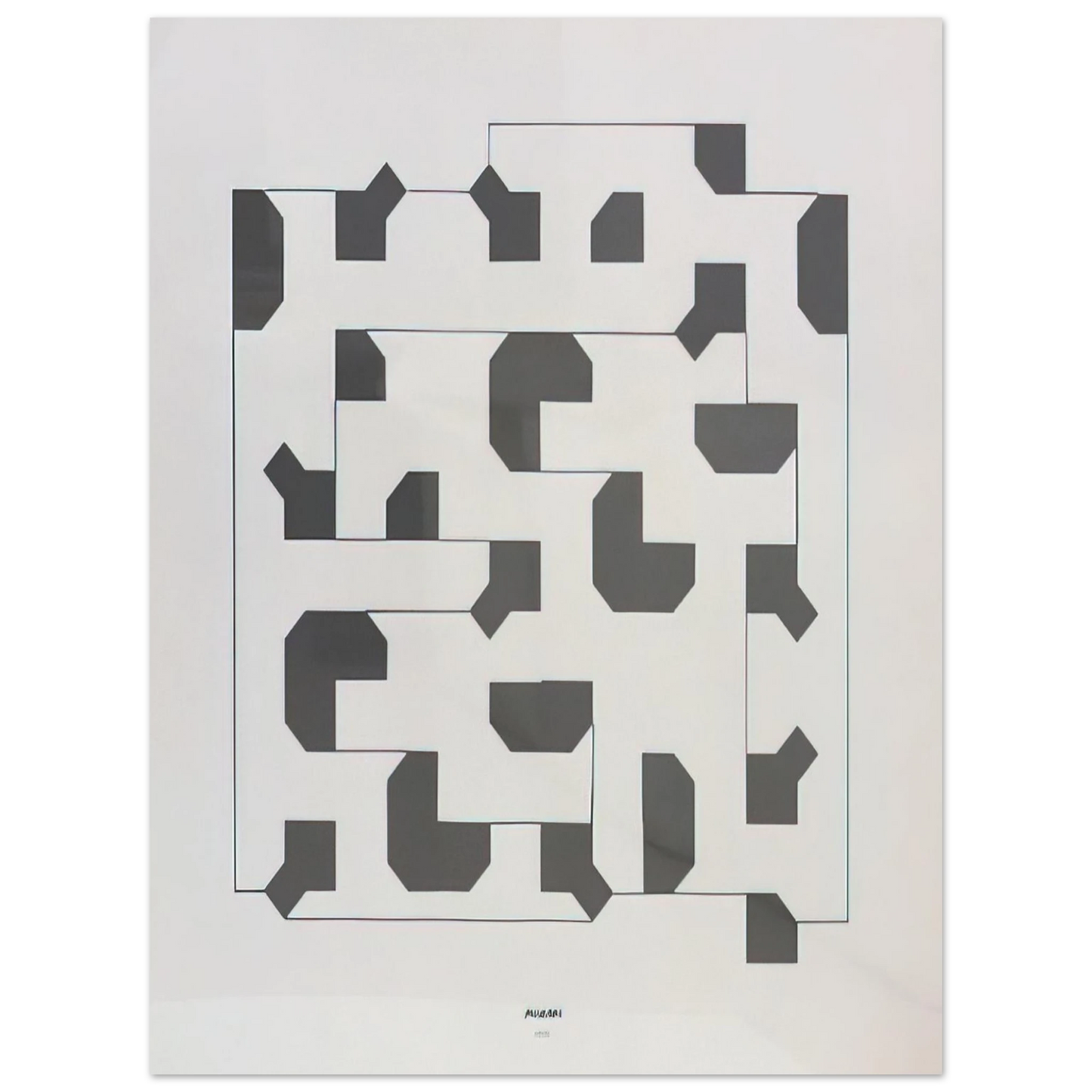 Bruno Munari - Curva di Peano - 1975  75x100 cm / 30x40inches Fine Art Poster
