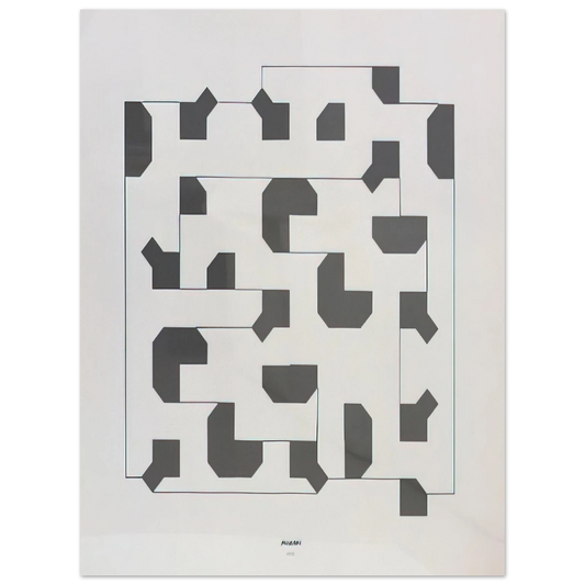 Bruno Munari - Curva di Peano - 1975  75x100 cm / 30x40inches Fine Art Poster