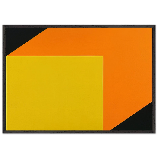 Yellow Orange - Ellsworth Kelly 70x100 cm / 28x40 inches Framed Art Print – Black Wooden Frame