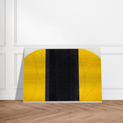 ELLOW BLACK ZONE PAINTING IV 1996 - Robert Mangold Brushed Aluminum Print - 70x100 cm / 28x40 inches | Robert Mangold Aluminum Print | Robert Mangold Prints