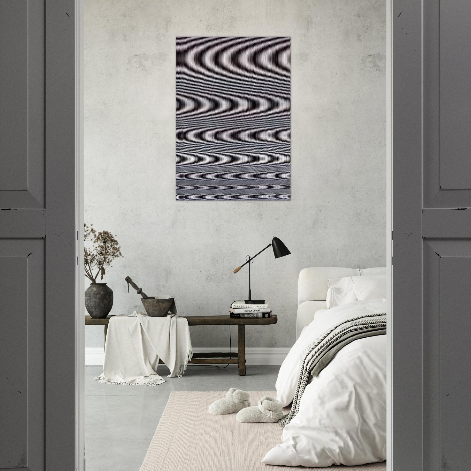 FALL 1963 - Bridget Riley Brushed Aluminum Print - 70x100 cm / 28x40 inches | Bridget Riley Aluminum Print | Bridget Riley Prints