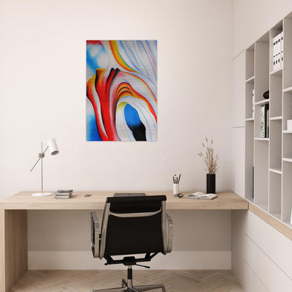 Music Pink and Blue - Georgia O'Keeffe Brushed Aluminum Print - 70x100 cm / 28x40 inches | Georgia O'Keeffe Aluminum Print | Georgia O'Keeffe Prints