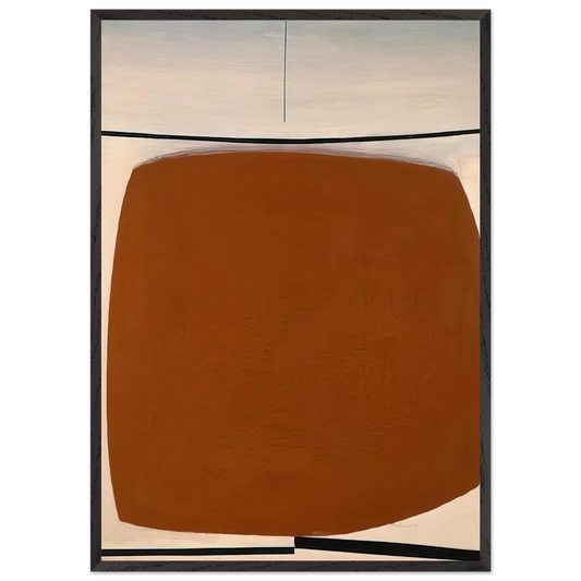 Yellow Abstract - 1961 - Victor Pasmore 70x100 cm / 28x40 inches Framed Art Print – Black Wooden Frame