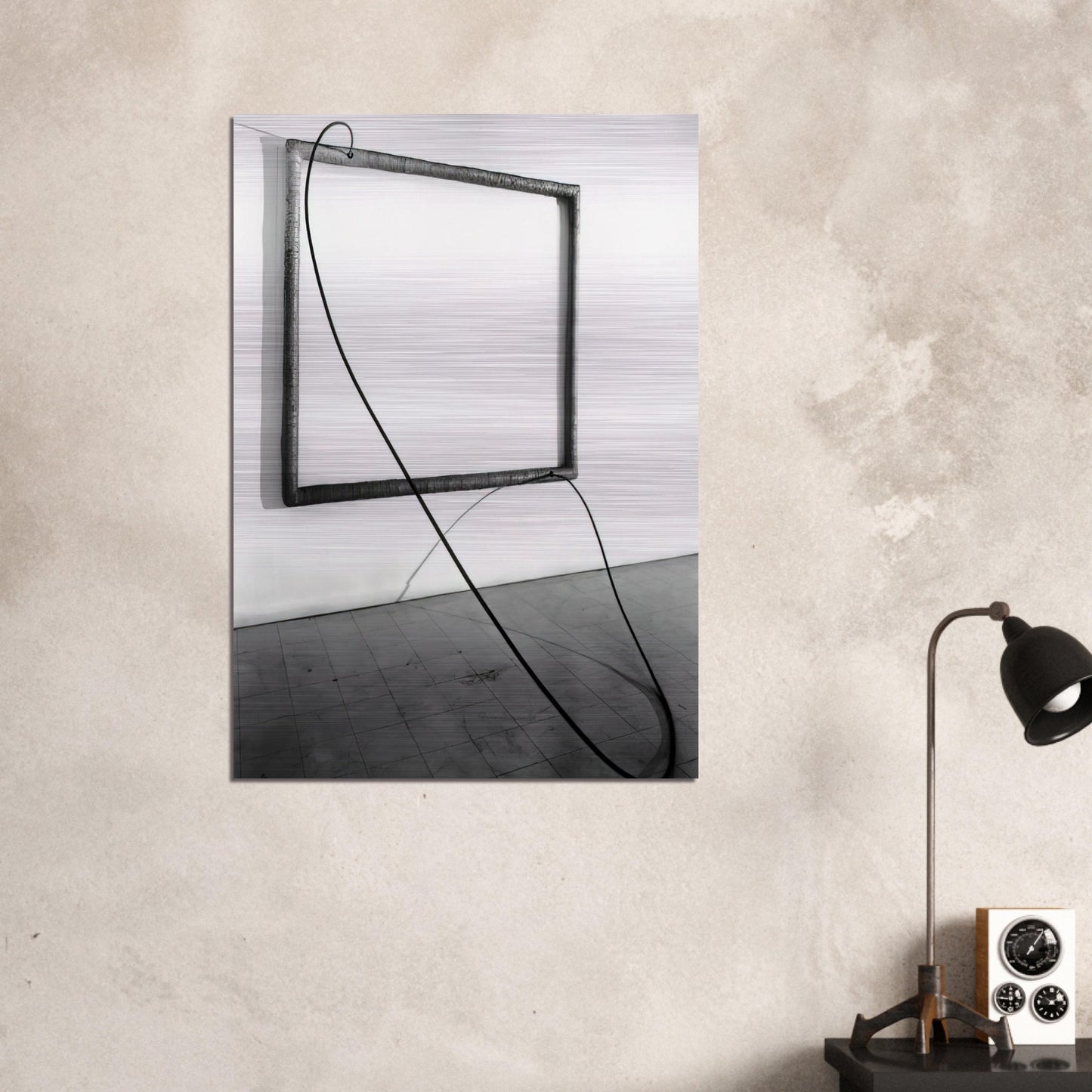 HANG UP 1966 1 - Eva Hesse Brushed Aluminum Print - 70x100 cm / 28x40 inches | Eva Hesse Aluminum Print | Eva Hesse Prints