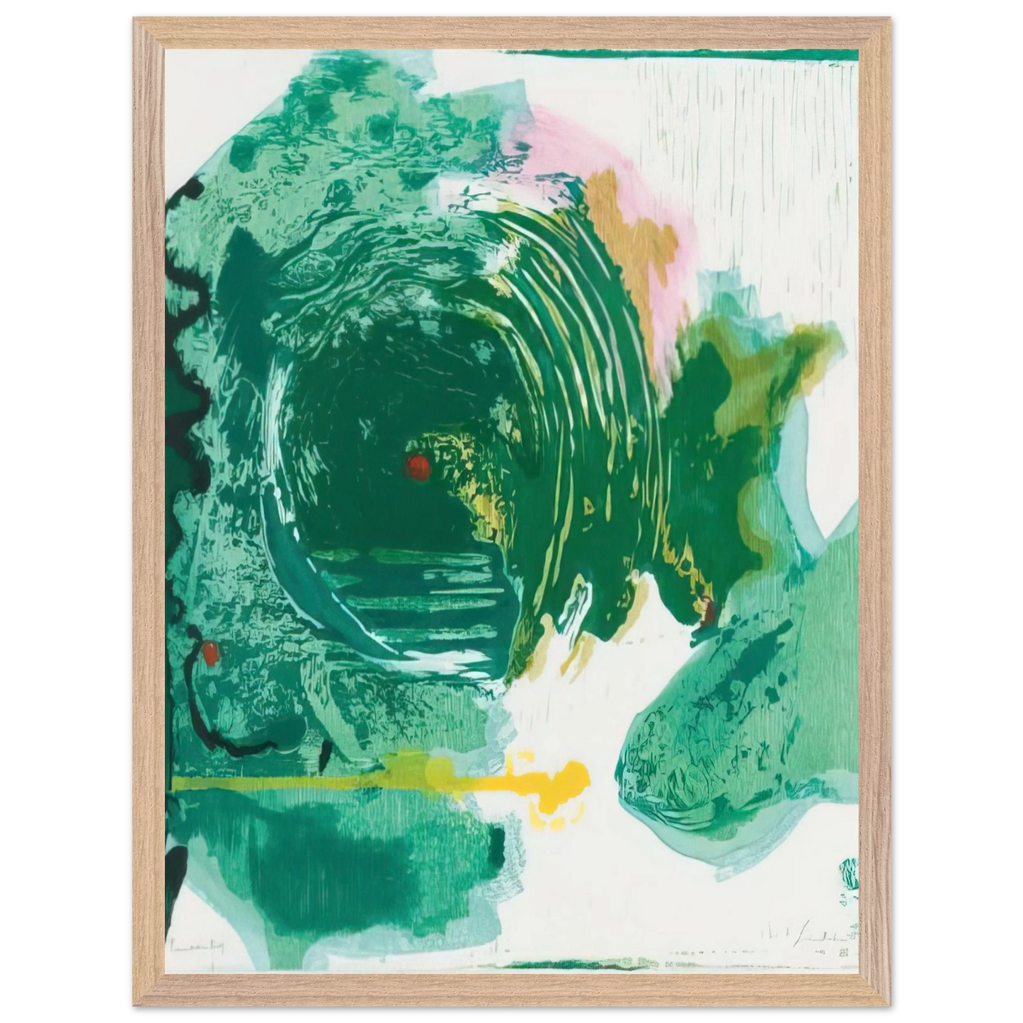 Helen Frankenthaler - Radius - 1993 Wall art - A1 (59.4 x 84.1  cm) - Premium Wooden Framed Poster With Fine Art Paper-canvas - Black frame