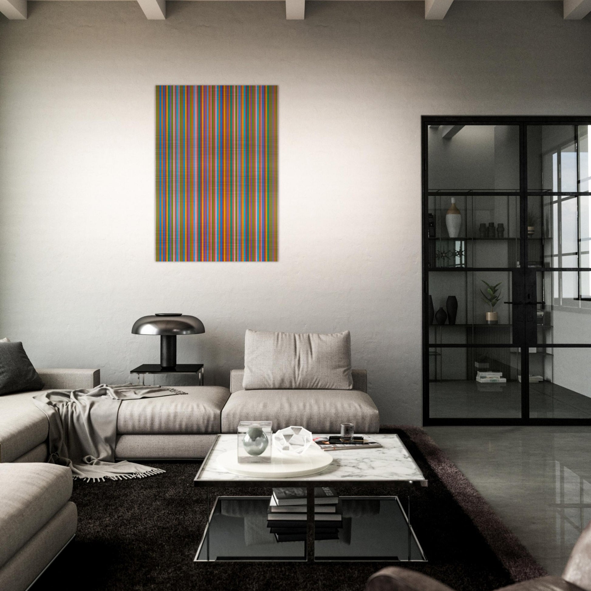 ECCLESIA 1985 - Bridget Riley Brushed Aluminum Print - 70x100 cm / 28x40 inches | Bridget Riley Aluminum Print | Bridget Riley Prints