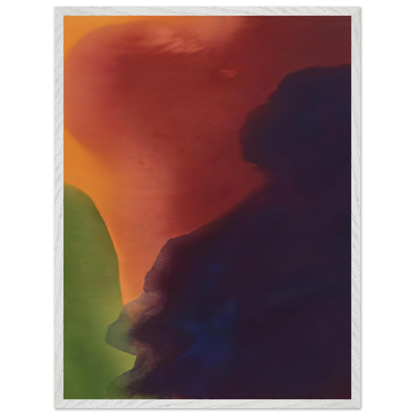 Helen Frankenthaler - Blue Atmosphere III - 1963 Wall art - A3 (29.7 x 42  cm) - Premium Wooden Framed Poster With Fine Art Paper-canvas - Wood frame