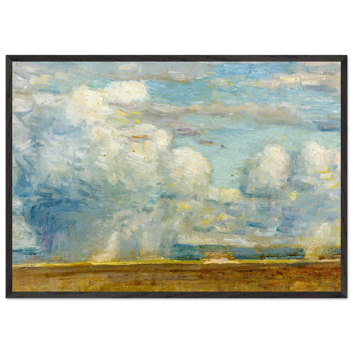 Clouds also known as Rain Clouds over Oregon Desert - Childe Hassam 70x100 cm / 28x40 inches Framed Art Print – Black Wooden Frame